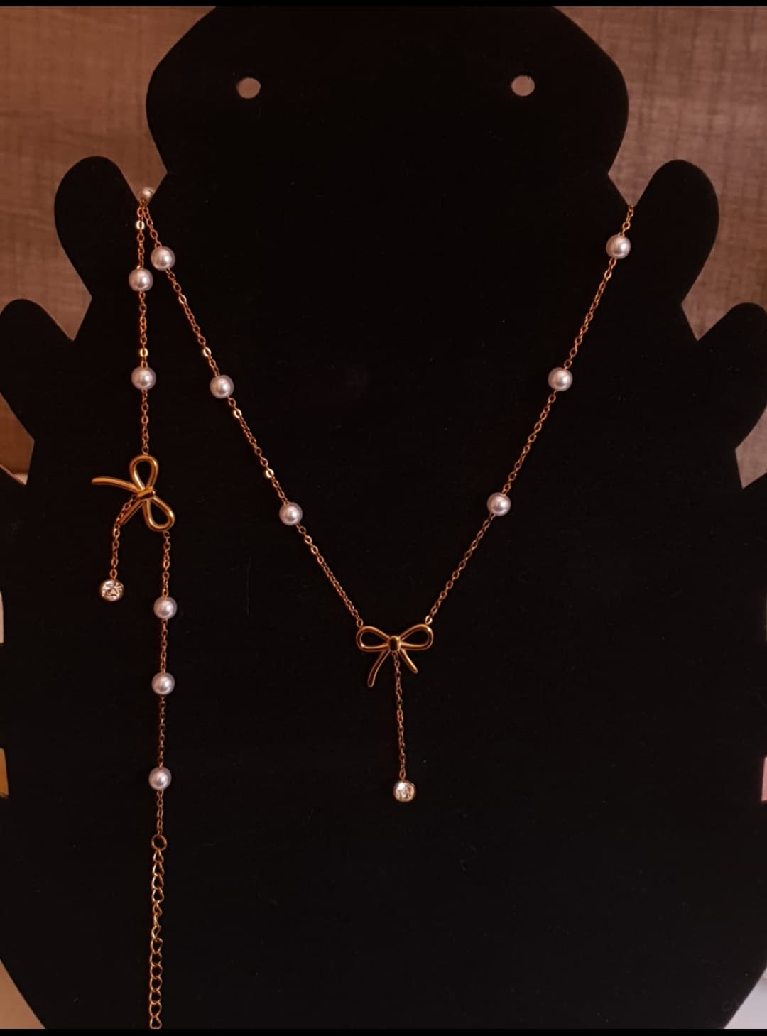 Collier + bracelet Nœud