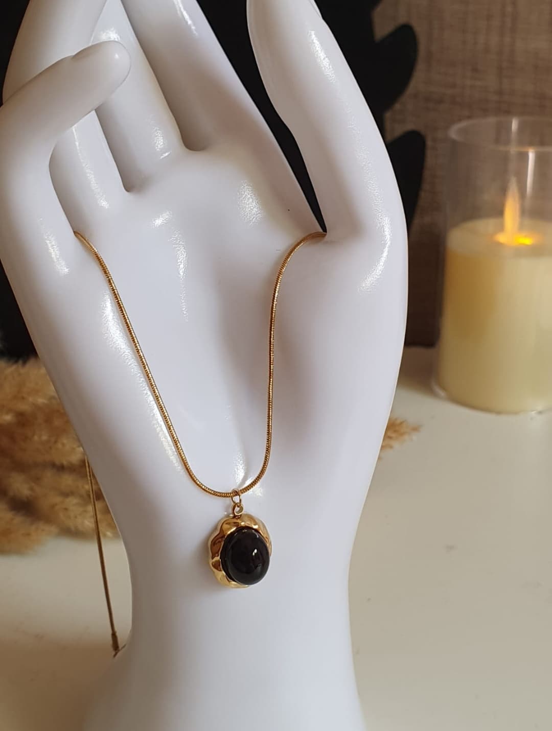 Collier Pierre noire